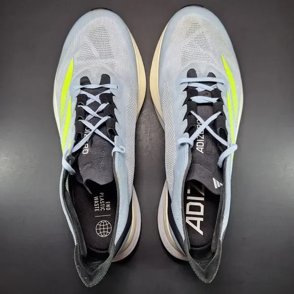 Adidas Adizero Boston 12 Wonder Blue Lucid Lemon Shoes ID4233 Men's Size 12 - Picture 8 of 12